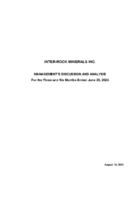 Management’s Discussion & Analysis 2023 Q2