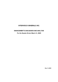 Management’s Discussion & Analysis 2025 Q1